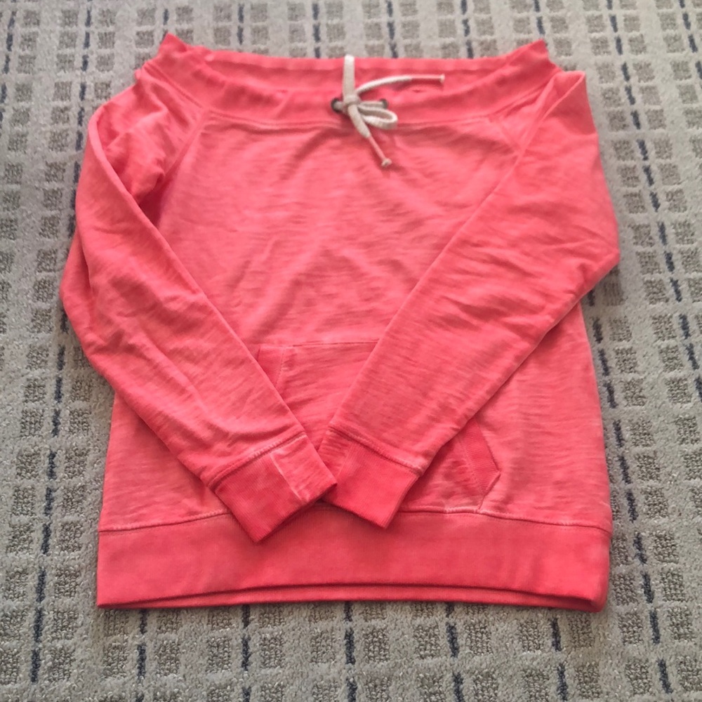 Super cute off the shoulder beach sweater